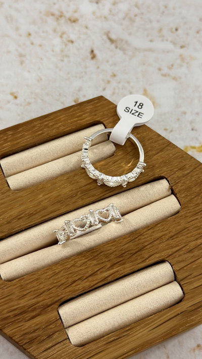 Anillo Corazon y Cubic
