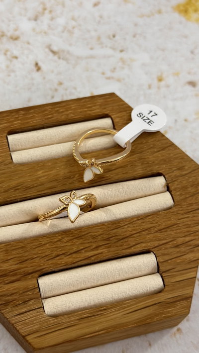 Anillo Mariposa Blanca