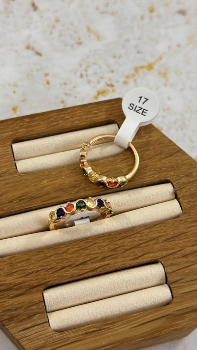 Anillo Cubic Multicolor 