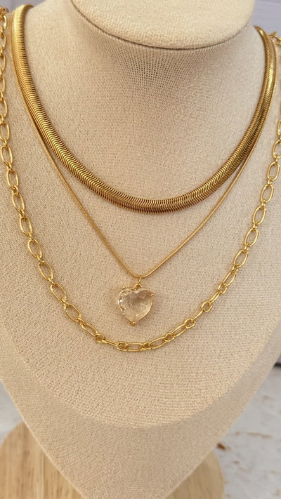 Collar Triple Corazon 