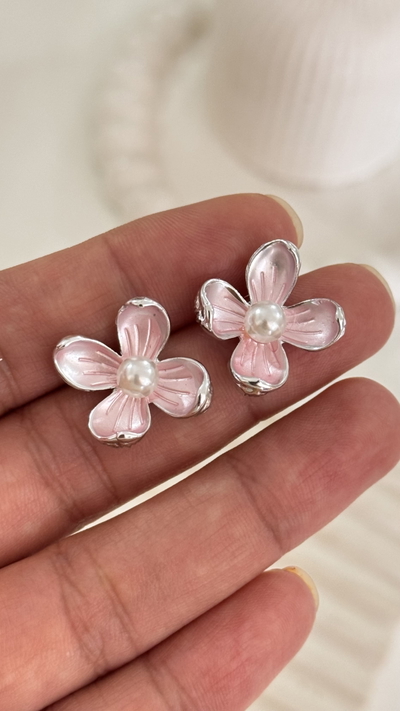 Aros Flor Rosa