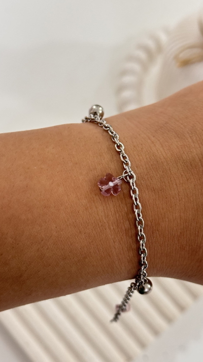 Pulsera Flor Lila AQ
