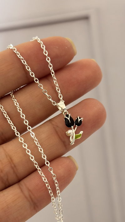 Collar Tulipan Negro AB