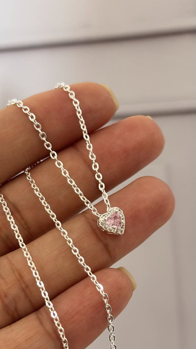 Collar Corazon Rosa AB