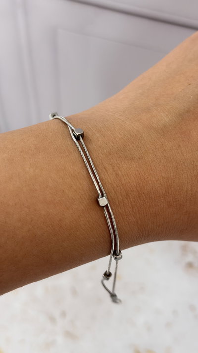 Pulsera Doble Cubo AQ