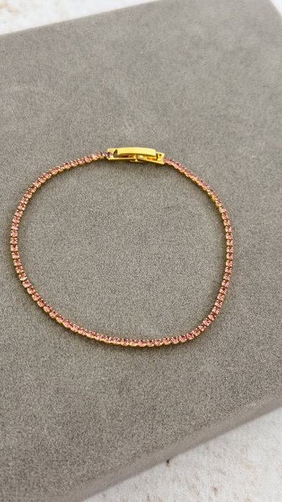 Pulsera Strass Rosa AD