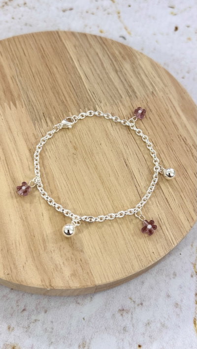Pulsera Flor Lila AB