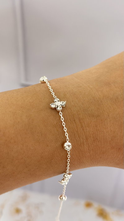 Pulsera Flor Y Cubic AB