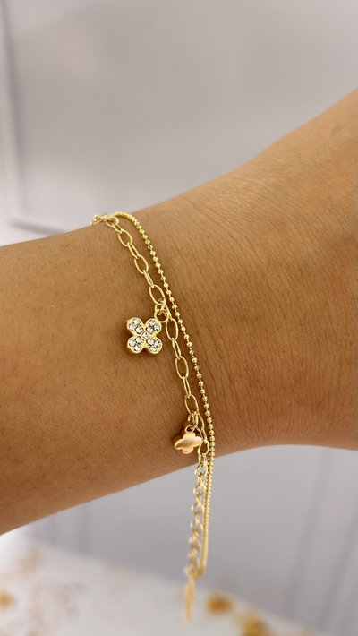 Pulsera Doble Trebol AD