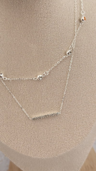 Collar Doble Con Cubic AB