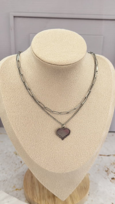 Collar Doble Corazon AQ