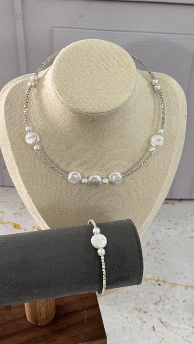Set Collar-Pulsera Con Strass
