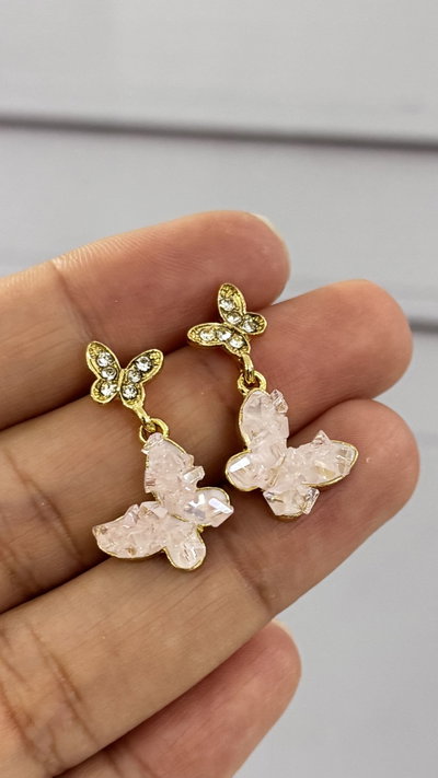 Aros Mariposa Rosa AD