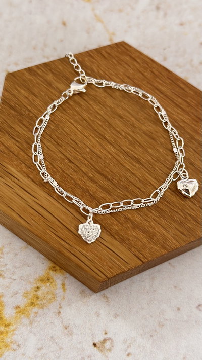 Pulsera Doble Corazon AB