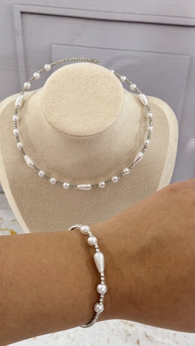 Set Collar-Pulsera Con Strass