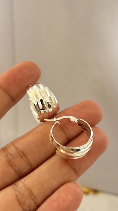 Argollas Cubanas Labradas 20mm AB