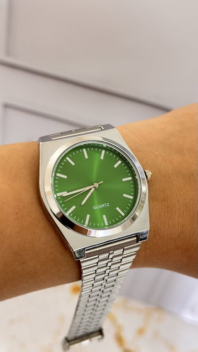 Reloj Malla Metalica Verde