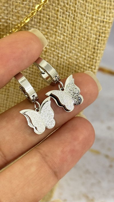 Argollitas Mariposa Doble AQ
