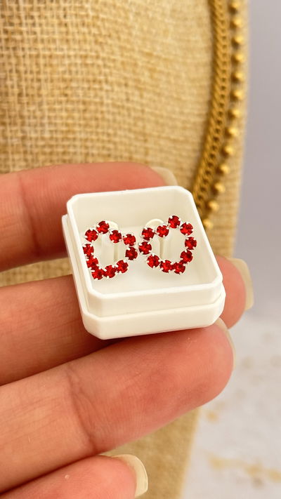 Abridor Corazón Strass Rojo