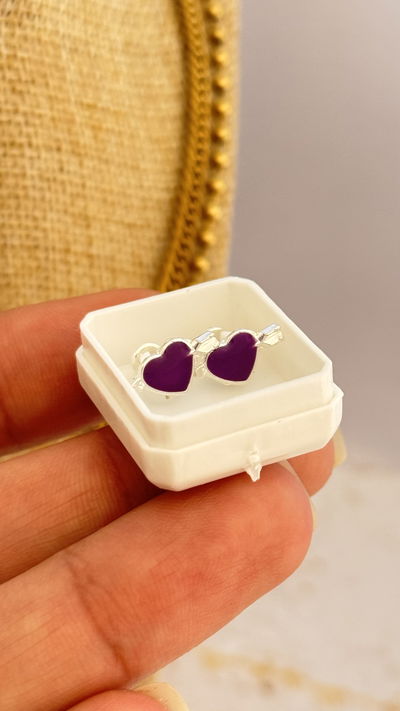 Abridor Corazón con flecha Violeta