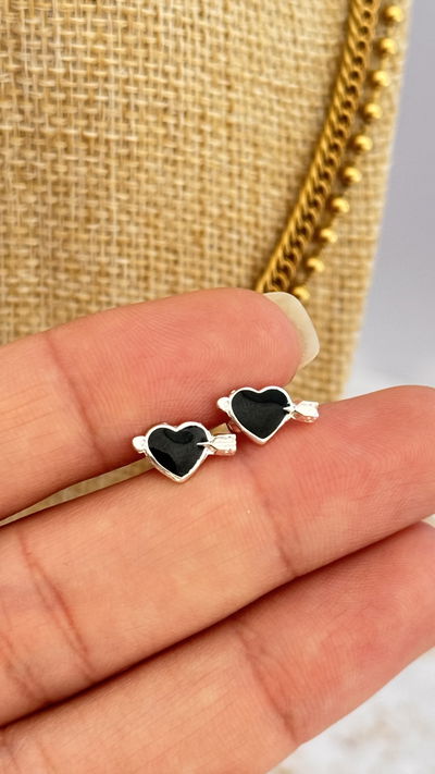 Abridor Corazón con flecha Negro