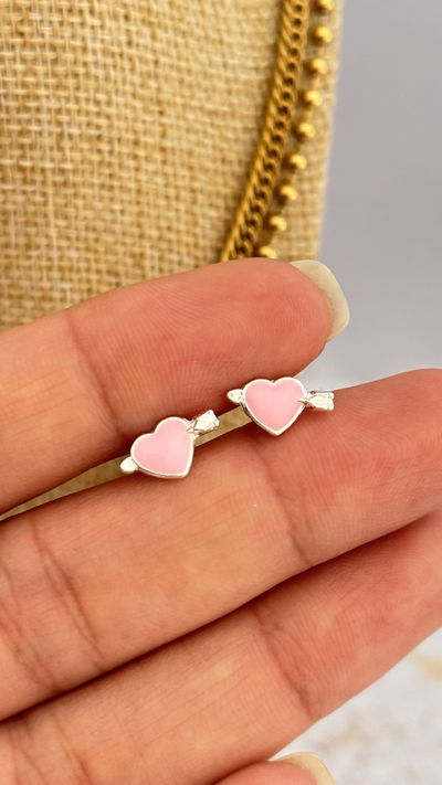 Abridor Corazón con flecha Rosa