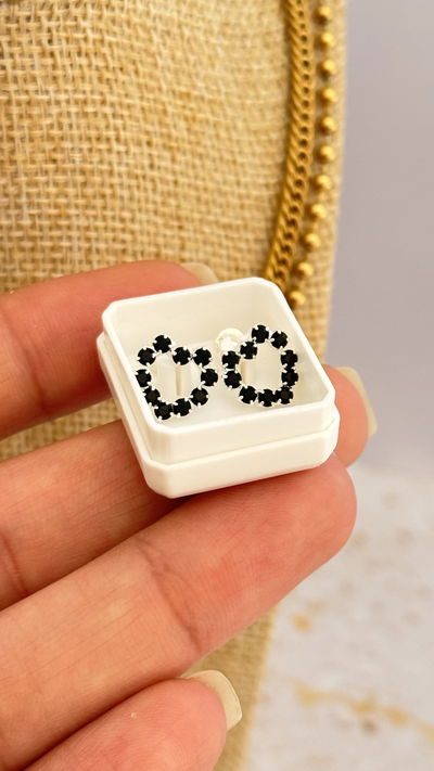 Abridor Corazón Strass Negro