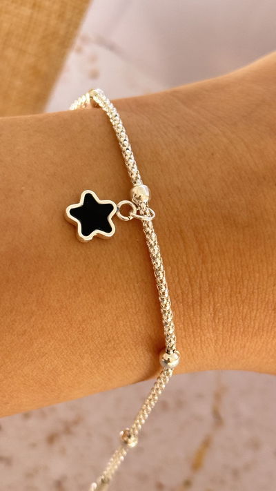 Pulsera Flor Negra AB