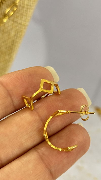 Semi Argollas Rombo AD