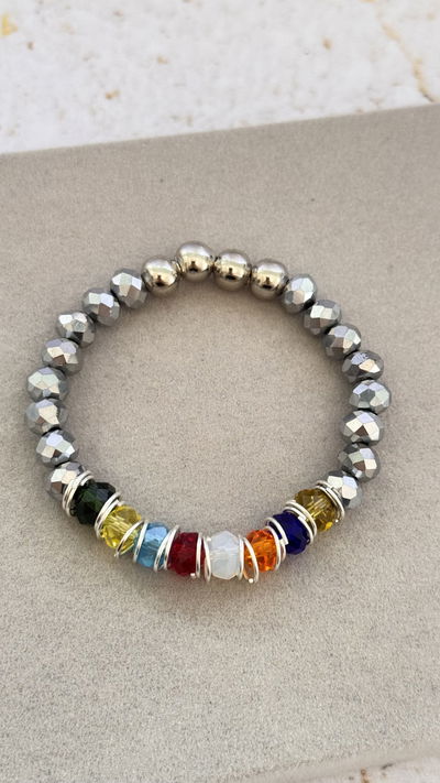 Pulsera Cristal Multicolor 