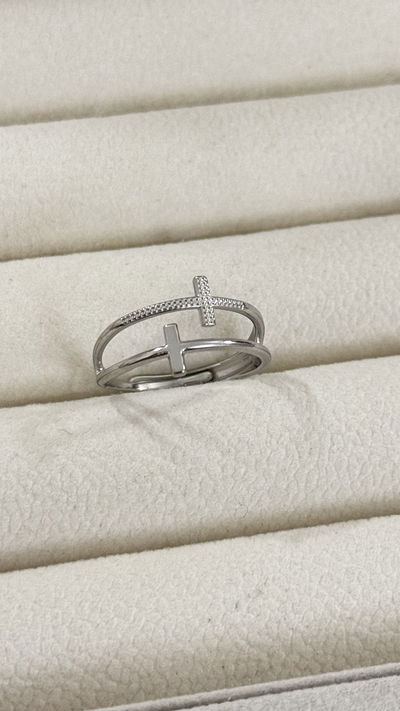 Anillo Cruz AQ T.18
