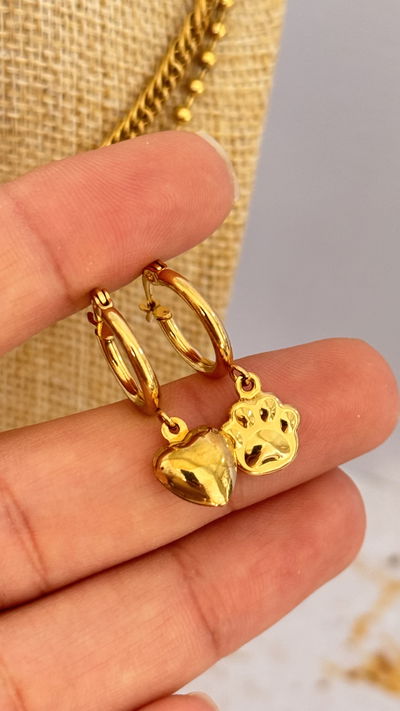 Argollitas con dije AD (OUTLET)