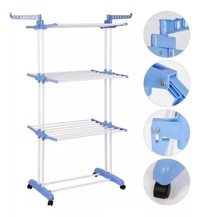 Tender de Ropa de 3 Niveles Plegable Jazak