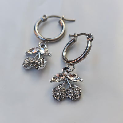 Argollas cherry strass