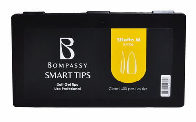 Bompassy - Soft Nail Gel Tips Stiletto M X 600PCS 