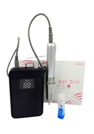 Torno Eléctrico Profesional (NEGRO) Recargable para Uñas SUPER COMPACTO Mod. TP342