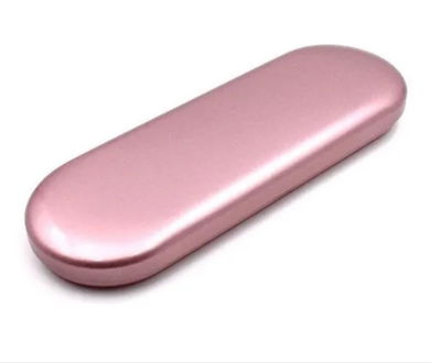 Estuche Para Pinzas Pestañas Metalico ( COLOR ROSA )