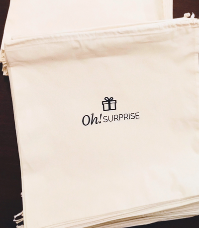 Bolsa de lienzo frunce 40x40 