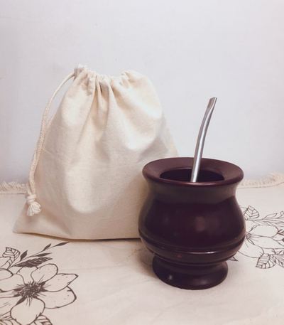 Bolsa de lienzo con cordón lisa 20x20 - 100un.