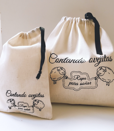 Bolsa de lienzo frunce 30x30 