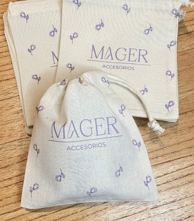 Bolsa de lienzo frunce 15x15 