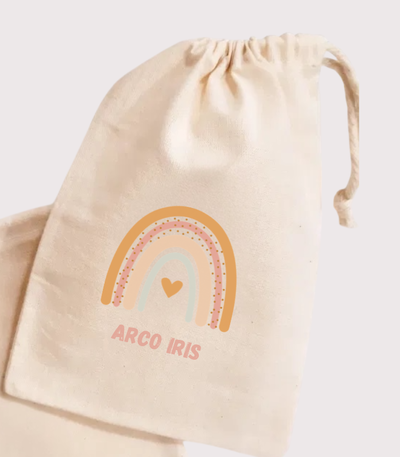 Bolsa de lienzo frunce 15x20 con DTF - 50 unidades