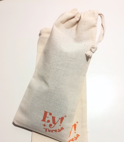 Bolsa de lienzo frunce 10x20- 50 unidades