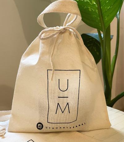 Bolsa frunce central con manija 20x20 - 100 unidades