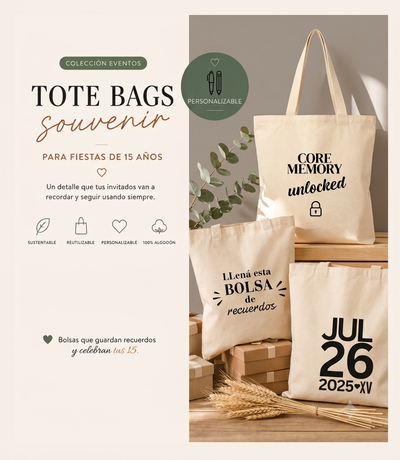 BOLSA TOTE 15 AÑOS 35x40