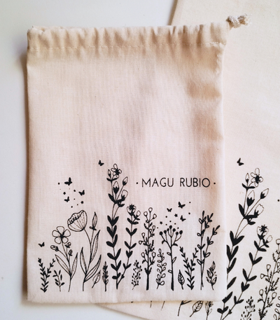 Bolsa de lienzo frunce 25x30 - 50 un.