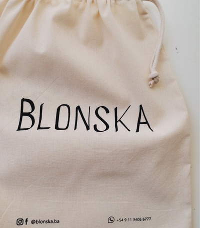 Bolsa de lienzo frunce 25x30 