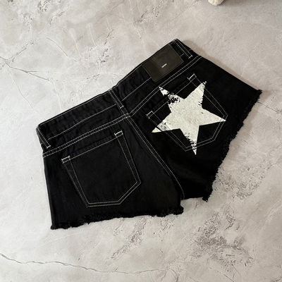 Short de jeans tiro bajo negro