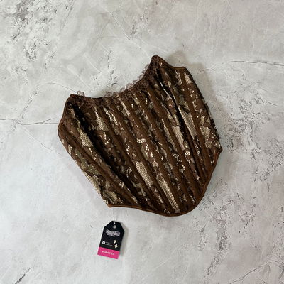 Corset de encaje choco