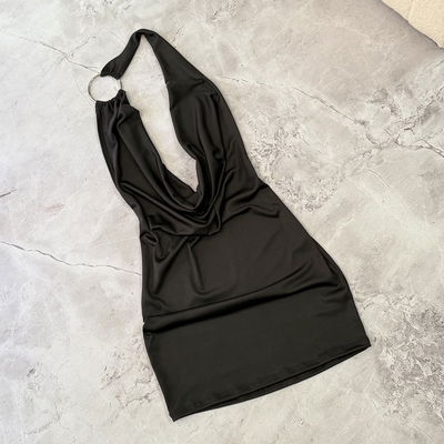 Vestido buche con argolla 